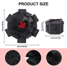 Explosionsbox Bastelset,Überraschung Box,Geschenkbox DIY Explosionsbox,DIY Fotoalbum Explosion Box,Explosion Gift Box für Geburtstag,Christmas,Jahrestag,Valentinstag,Heiratsantrag,Muttertag