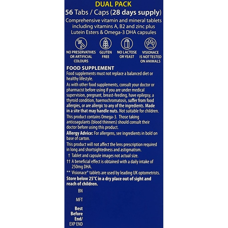Vitabiotics Visionace Plus Dual Pack 2 X 28 Tablets