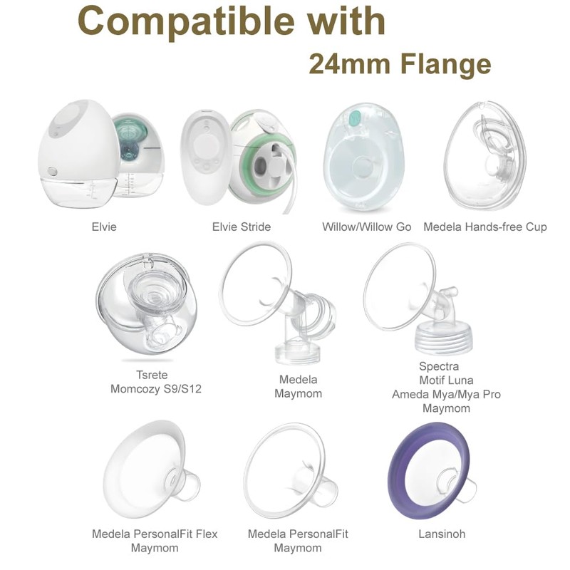 Maymom 14mm Flange Insert Compatible with Elvie Single/Double Electric, Elvie