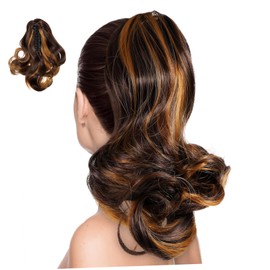 Healvian Clip in Hair Pieces Curly Wavy Ponytail Extension Hairpiece Secure Ponytail Claw Clip for Women