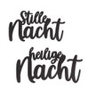 Papierdrachen Elegant Christmas Decoration - Lettering Silent Night Made of
