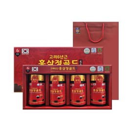Korea Red Ginseng Promotion Agency 6-year-old Korean red ginseng essence, 4 bottles of 240g for the whole family, parents, and office workers / 6년근 고려 홍삼정 진액 온가족 부모님 직장인 240g 4병
