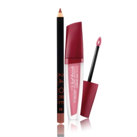 Deborah Milano Makeup Red Touch Lipstick Liquid Lipstick Matte 02 Delicate Rose Intense Colour and No Transfer, 4.5 g, and 24 Hours, 02 Nude, Smudge-proof and Ultra Pigmented, 1.5 g