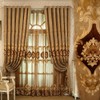 Amidoudou 1 Pair European Luxury Embroidered Curtains for Living Room