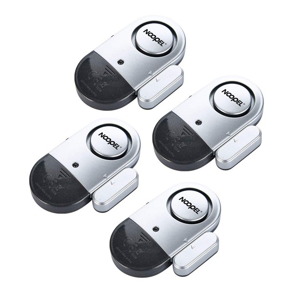 Door Alarms When Opened, 4 Pack Noopel 120DB Loud Pool
