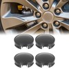 X AUTOHAUX 4 Pcs 62mm 4 Lugs Black Car Wheel