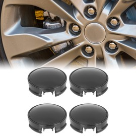 X AUTOHAUX 4 Pcs 62mm 4 Lugs Black Car Wheel Center Caps Hub Cover Protectors