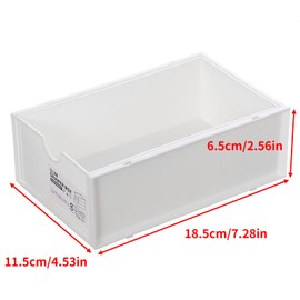 HAOHIZE Desk Organiser Drawers, Plastic Stackable Storage Drawers Single Makeup Organizer Small Jewellery Storage Box Unit Desktop Storage Bins for Cosmetics Office Supplies Bedroom Kitchen (White)