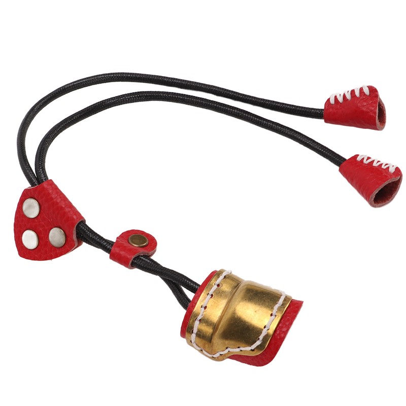 Archery Thumb Protector Regulable Design Safety Rope Brass Cowhide Material