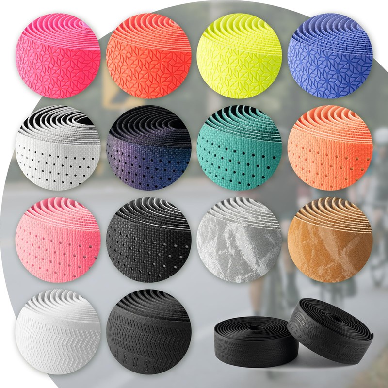 ROCKBROS Bike Handlebar Tape, 2 Rolls Bar Tape with End