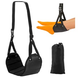 GWAWG Aeroplane Footrest Foot Hammock Foot Hammock Aeroplane Travel Accessories Foldable with a Storage Bag Provides Relaxation and Comfortable for Long Flights