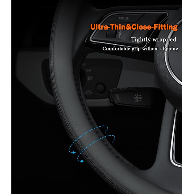 SZYUCHEN D-Shaped Steering Wheel Cover for Nissan Rogue Altima Sentra