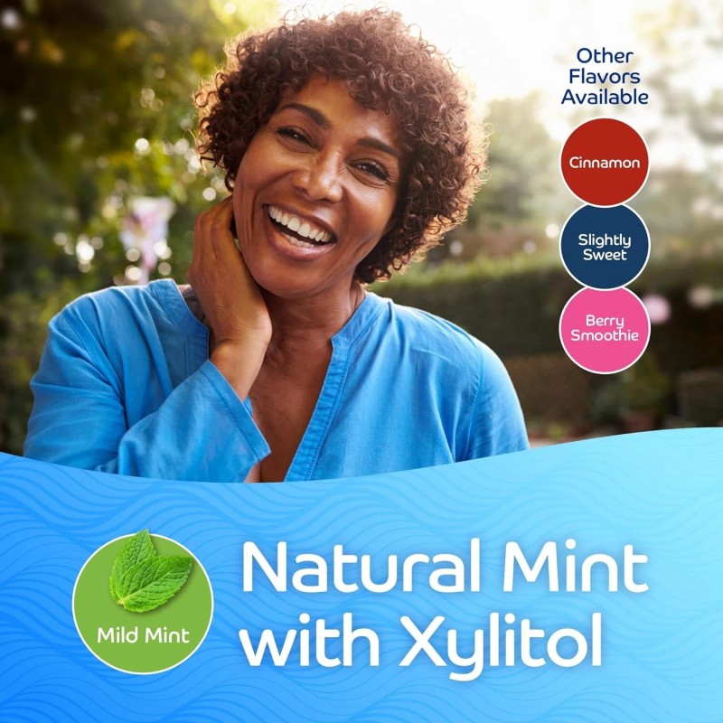 XyliMelts Dry Mouth Discs – Mint-Free, 80 Count, Long-Lasting Relief