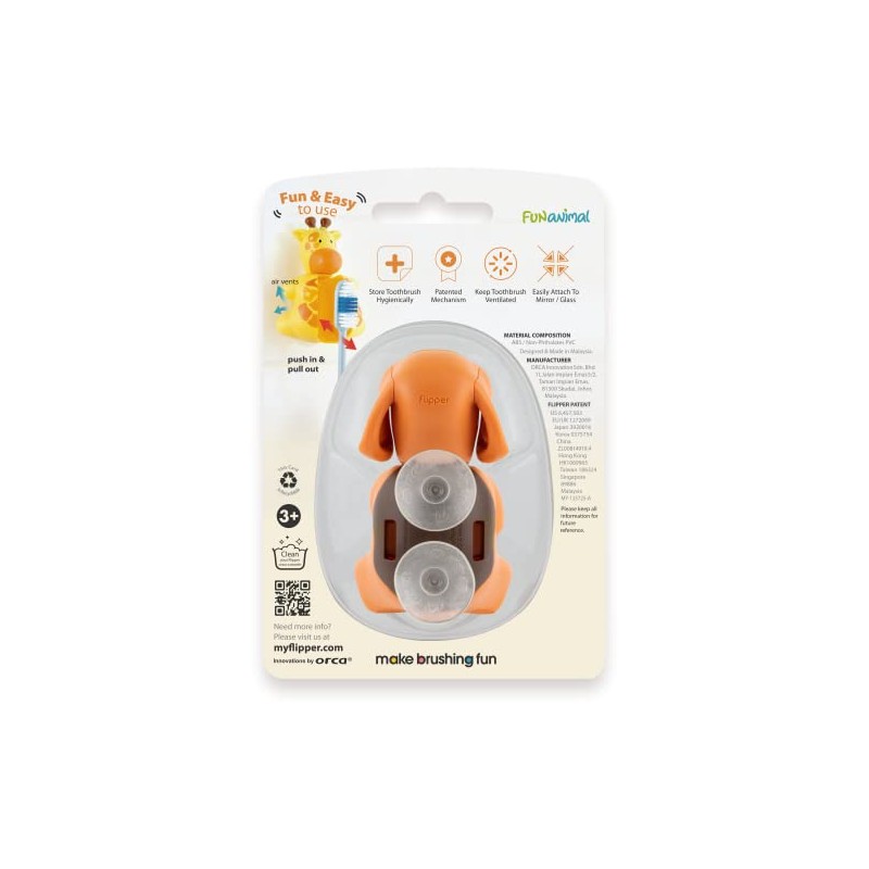 Flipper Fun Animal Dog Toothbrush Cover – Kids Toothbrush Holder