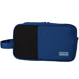 Toiletry Bag Men, Chase Chic Large Travel Hanging Toiletry Bag with 3 Zip Compartment, Waterproof Shaving Dopp Kit Bag Makeup Wash Bag, Black and Green, Blue and Black