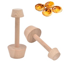 Tamper De Tarta, 2 Piezas Herramienta De Manipulación De Tarta De Madera Mini Manipulador De Tarta De Doble Cabeza Para Hornear Mini Molde Para Muffins Empujador De Repostería Moldes Para Tarta De Hue