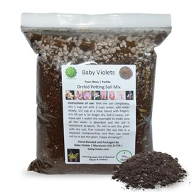 Orchid Plant Potting Soil Mix Peat Moss & Perlite (½ Gallon / 2 quarts)