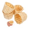 Mipcase 6pcs Handheld Bamboo Basket Miniature Woven Sundries Organizer for