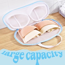 sylbx Pack of 3 Bra Net Washing, Net for Washing Machine, Bra Wash Bag, Laundry Bag, Mesh Wash Bag with Zip, Laundry Bag with Zip, Reusable Laundry Bag, Washing Bag Net