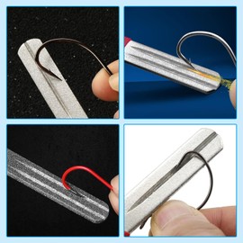 Doyime Hook Sharpener, Set of 2, Fish Hook Sharpener, Grinding, Hook Sharpener, Double Sided, Convenient, Easy to Carry, Fishing Equipment, Diamond File