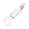 BIUDECO 2pcs Nail Cutter with Magnifying Glass Fingernail Clipper for