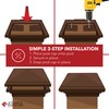 4x4 White Pyramid Post Cap Fits Standard 4x4 Pressure Treated