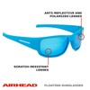 AIRHEAD Sport Polarized Round Sunglasses, Aqua, Adult