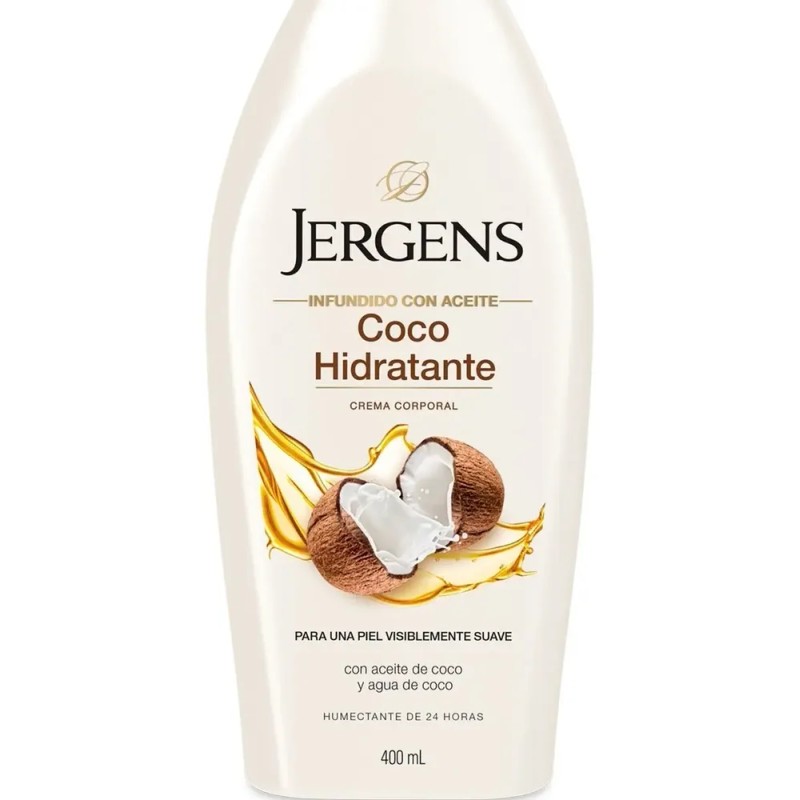 Jergens Crema Corporal Coco Hidratante Piel Suave 400ml
