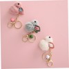 Gogogmee 3Pcs Cute Rabbit Keychain Cartoon Pendant Random Hanging Ornament