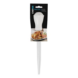Chef Aid Traditional Baster, Essential Kitchen Gadget for Basting While Roasting to Keep you Roasted Meats Suculent, Dishwasher Safe and made with BPA free Plastic with Measurements White