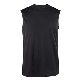 COUVER Mens Quick Dry Sleeveless Workout Active Performance Tank Top Shirts, Black, Small, 1 Pack