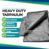 2m x 2m Grey Tarpaulin Cover - 200gsm Thick -