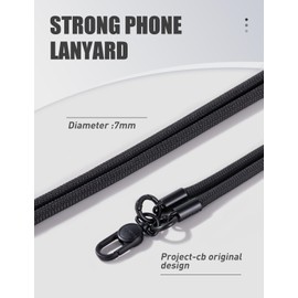 project-cb Phone Wrist Strap×1,Phone Tether Tab×2,Phone Wristlet,Phone Lanyard Wrist Strap,Key Holder,KeyChain,Key Ring×2(Black)
