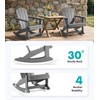 Adirondack Rocking Chair, HDPE Outdoor Rocker with UV Protection &
