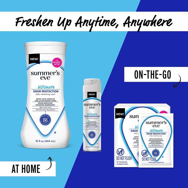 Summer's Eve Ultimate Odor Control Daily Feminine Spray with Talc-Free,