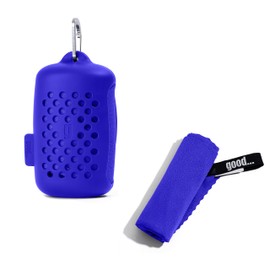 Goody Products Quick Dry Towel - Super Absorbent, Fast Drying Microfiber Travel Towel, Suitable for Camping,Gym,Beach,Swimming,Yoga & Any Sports…(Blue)