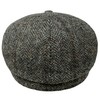 WEROR WEROR-434.1 Men's Flat Cap Peaked Cap with Peak Herringbone