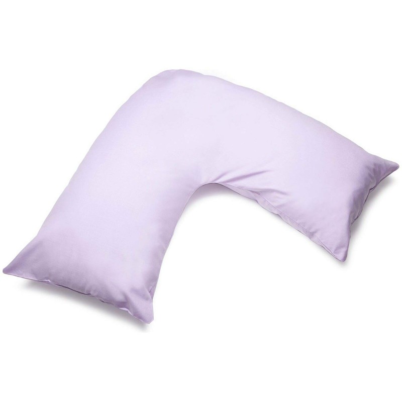 Belledorm Blue V shaped pillow case cover with poppers -