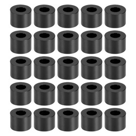 YOKIVE Pack of 250 Black Round Spacers, Not Screw Thread Washers with High Insulation Effect, Keep Height Consistent, Perfect for M3 Screws (ABS 3.2 mm x 7 mm x 5 mm)