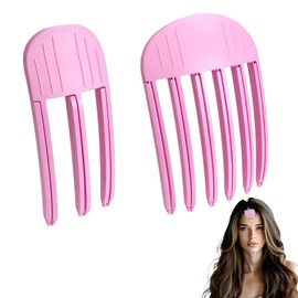 Pack of 2 Volume Clips Hair, Wind Shaping Styling Comb, Volume Clip for Hairline, Volume Hair Clip, Root Volume Hair Clip Clips, Volume Clip Hair for Men and Women, Pink