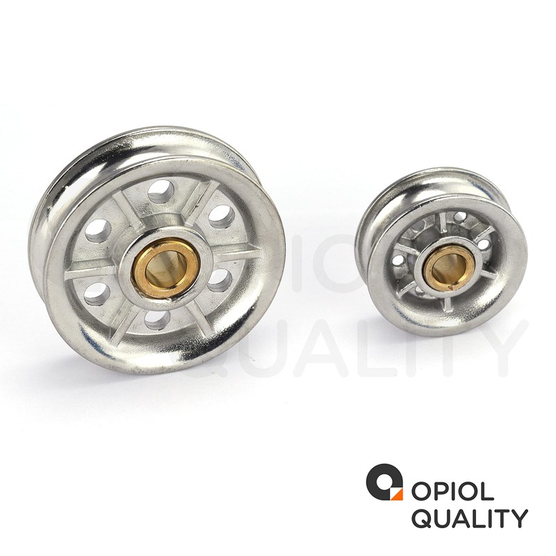 OPIOL QUALITY® Cable Pulleys with Brass Bushing 25 mm Stainless
