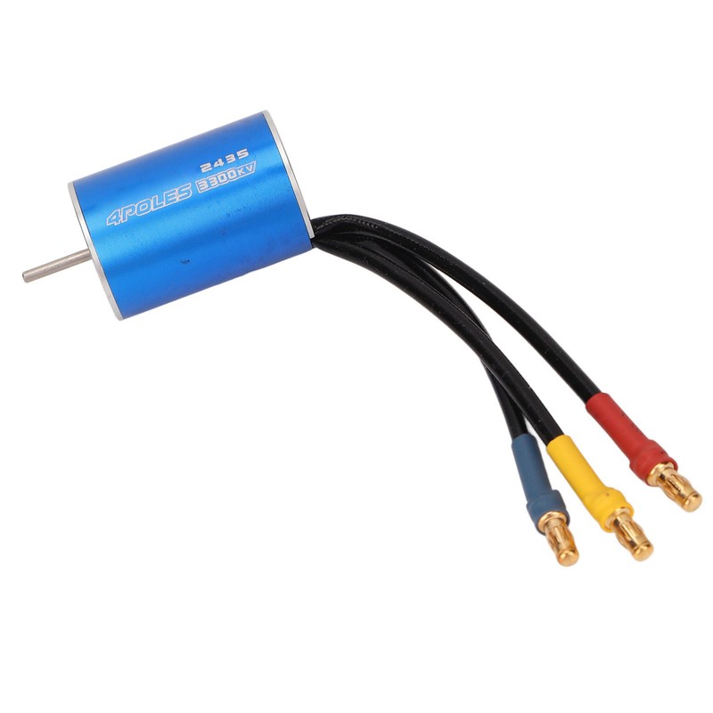 Brushless Motor 2435 3300KV Waterproof Red Aluminum Alloy CNC Machining