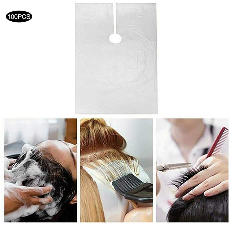 100 Uds Capa de Peluquero Desechable Chal para Tinte de
