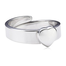 Xaana ZR - 3798 Children's Ring 925 Sterling Silver Rhodium-Plated Heart Adjustable AMZ0189 Shine 0