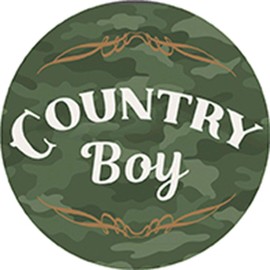 CARSON CAR Coaster-Single (1) Absorbent Stone Coasters for Cup Holders-Country BOY