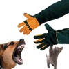 FelRelWel Animal Handling Gloves,23.6" Long Sleeves Gauntlet,Safety Work Glove, Cowhide