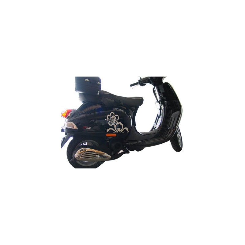Sticker Kits for Vespa S Scooter & Scooter Hibiscus (Anthracite)