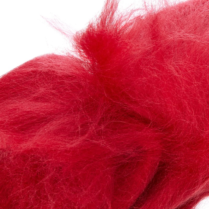 Clover Red Natural Wool Roving .3oz