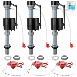 3 Sets Toilet Float Replacement Kit with 2 Inch Flapper Replacements