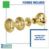 IRONTITE® Polished Brass Rim Door Knobs for Interior Doors, Solid